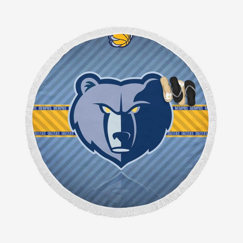 Memphis Grizzlies American Professional Basketball Team Round Beach Towel