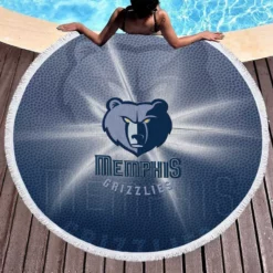 Memphis Grizzlies Excellent NBA Basketball Club Round Beach Towel 1