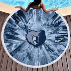 Memphis Grizzlies Top Ranked NBA Basketball Club Round Beach Towel 1