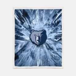 Memphis Grizzlies Top Ranked NBA Basketball Club Sherpa Fleece Blanket 1