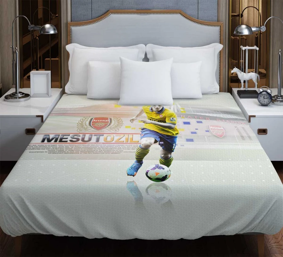 Mesut Ozil Celebrated Arsenal Football Player Duvet Cover