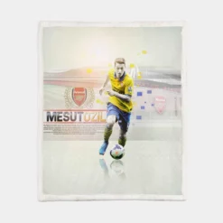 Mesut Ozil Celebrated Arsenal Football Player Sherpa Fleece Blanket 1