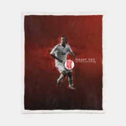 Mesut Ozil Copa de la Liga Soccer Player Sherpa Fleece Blanket 1