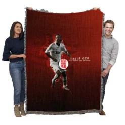 Mesut Ozil Copa de la Liga Soccer Player Woven Blanket