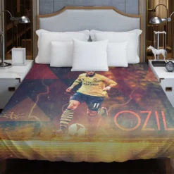 Mesut Ozil Enthusiastic FA Cup Sports Player Duvet Cover