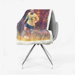 Mesut Ozil Enthusiastic FA Cup Sports Player Sherpa Fleece Blanket 2