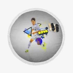 Mesut Ozil Extraordinary Football Player Round Beach Towel