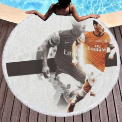 Mesut Ozil Fastidious Soccer Player Round Beach Towel 1