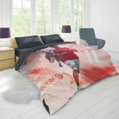 Mesut Ozil Focused Football Player Duvet Cover 1