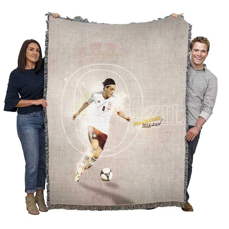 Mesut Ozil  Germany Football Player Woven Blanket