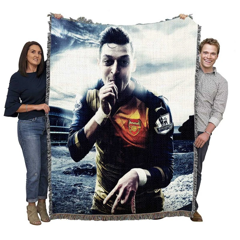 Mesut Ozil Hardy Arsenal Football Player Woven Blanket