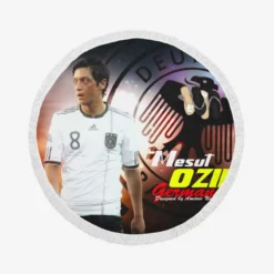 Mesut Ozil Professional Football Player Round Beach Towel