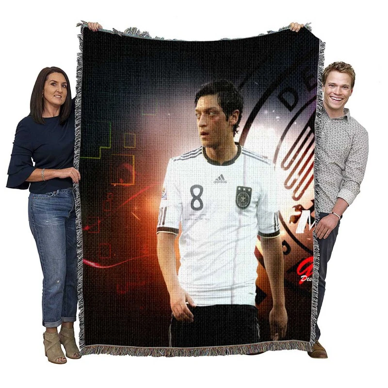 Mesut Ozil Professional Football Player Woven Blanket