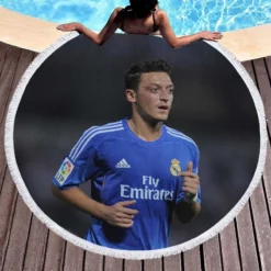 Mesut Ozil Soccer Player Round Beach Towel 1