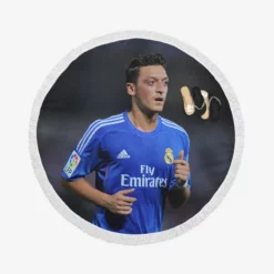 Mesut Ozil Soccer Player Round Beach Towel