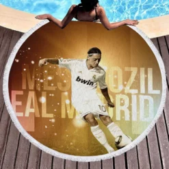 Mesut Ozil Spanish Real Madrid Footballer Round Beach Towel 1