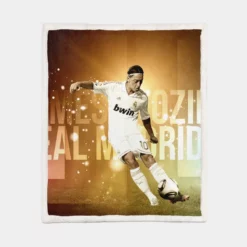 Mesut Ozil Spanish Real Madrid Footballer Sherpa Fleece Blanket 1