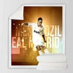 Mesut Ozil Spanish Real Madrid Footballer Sherpa Fleece Blanket