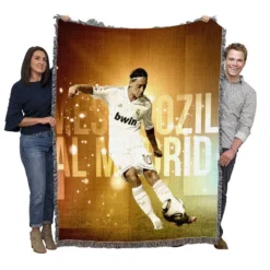 Mesut Ozil Spanish Real Madrid Footballer Woven Blanket