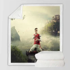 Mesut Ozil Sports Player Animated Sherpa Fleece Blanket