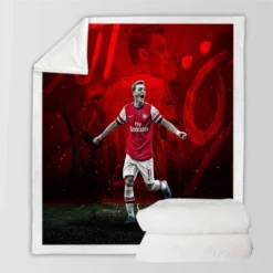 Mesut Ozil Sports Player Sherpa Fleece Blanket