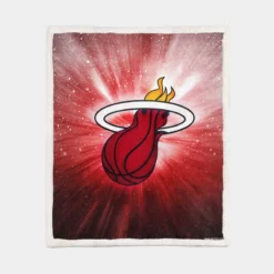 Miami Heat American Professional Basketball Team Sherpa Fleece Blanket 1