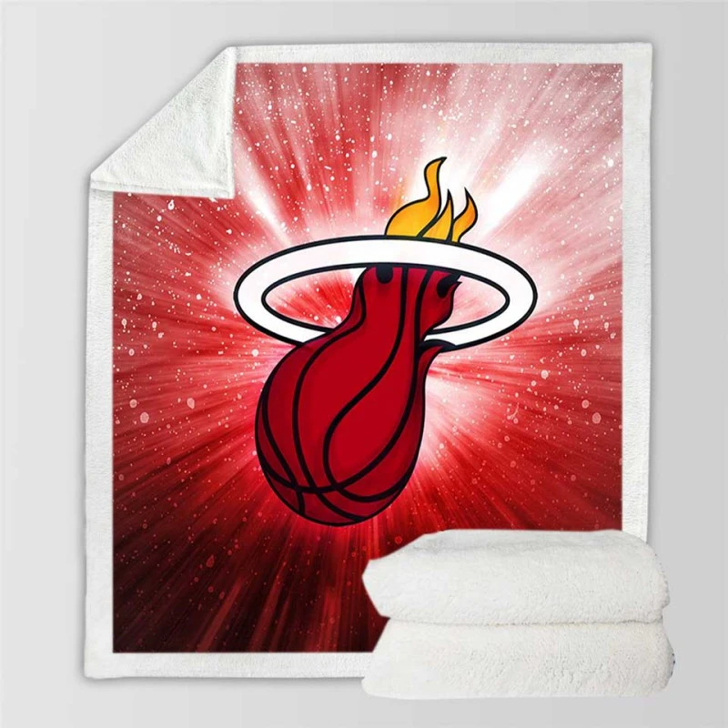 Miami Heat American Professional Basketball Team Sherpa Fleece Blanket