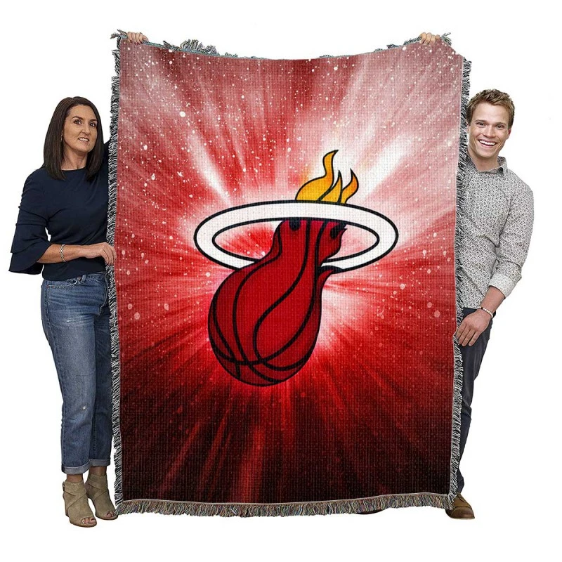 Miami Heat American Professional Basketball Team Woven Blanket