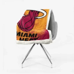 Miami Heat Energetic NBA Basketball Club Sherpa Fleece Blanket 2