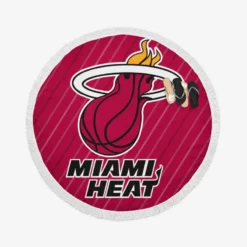 Miami Heat Popular NBA Basketball Club Round Beach Towel