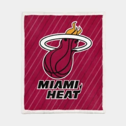 Miami Heat Popular NBA Basketball Club Sherpa Fleece Blanket 1