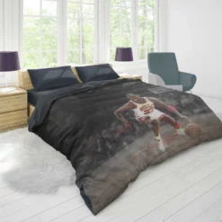 Michael Jordan Professional Basketball Player Duvet Cover 1