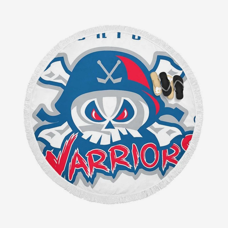 Michigan Warriors Professional Ice Hockey Team Round Beach Towel