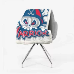 Michigan Warriors Professional Ice Hockey Team Sherpa Fleece Blanket 2