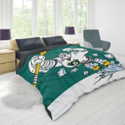 Mighty Anaheim Ducks Best NHL Ice Hockey Club in America Duvet Cover 1