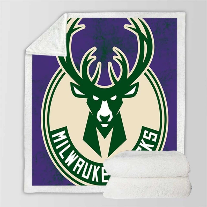 Milwaukee Bucks American Professional Basketball Team Sherpa Fleece Blanket