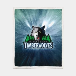 Minnesota Timberwolves Energetic NBA Club Sherpa Fleece Blanket 1