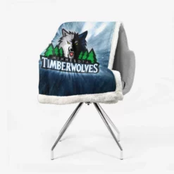 Minnesota Timberwolves Energetic NBA Club Sherpa Fleece Blanket 2
