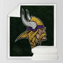 Minnesota Vikings Professional American Football Team Sherpa Fleece Blanket