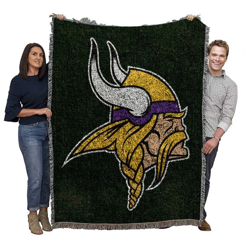 Minnesota Vikings Professional American Football Team Woven Blanket
