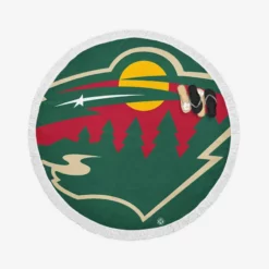 Minnesota Wild Professional NHL Hockey Club Round Beach Towel