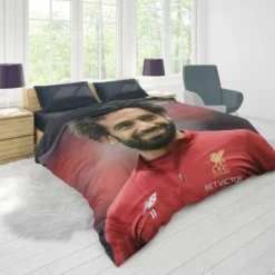 Mohamed Salah Committed Sports Player Duvet Cover 1