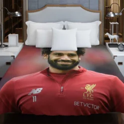 Mohamed Salah Committed Sports Player Duvet Cover