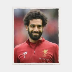 Mohamed Salah Committed Sports Player Sherpa Fleece Blanket 1