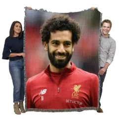 Mohamed Salah Committed Sports Player Woven Blanket