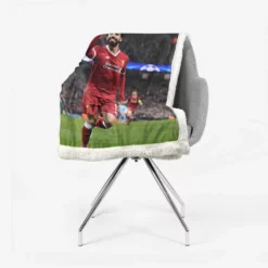 Mohamed Salah Competitive Football Player Sherpa Fleece Blanket 2