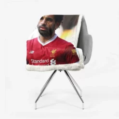 Mohamed Salah Confident Soccer Player Sherpa Fleece Blanket 2