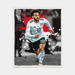 Mohamed Salah Egyptian Footballer Sherpa Fleece Blanket 1