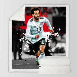 Mohamed Salah Egyptian Footballer Sherpa Fleece Blanket