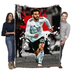 Mohamed Salah Egyptian Footballer Woven Blanket